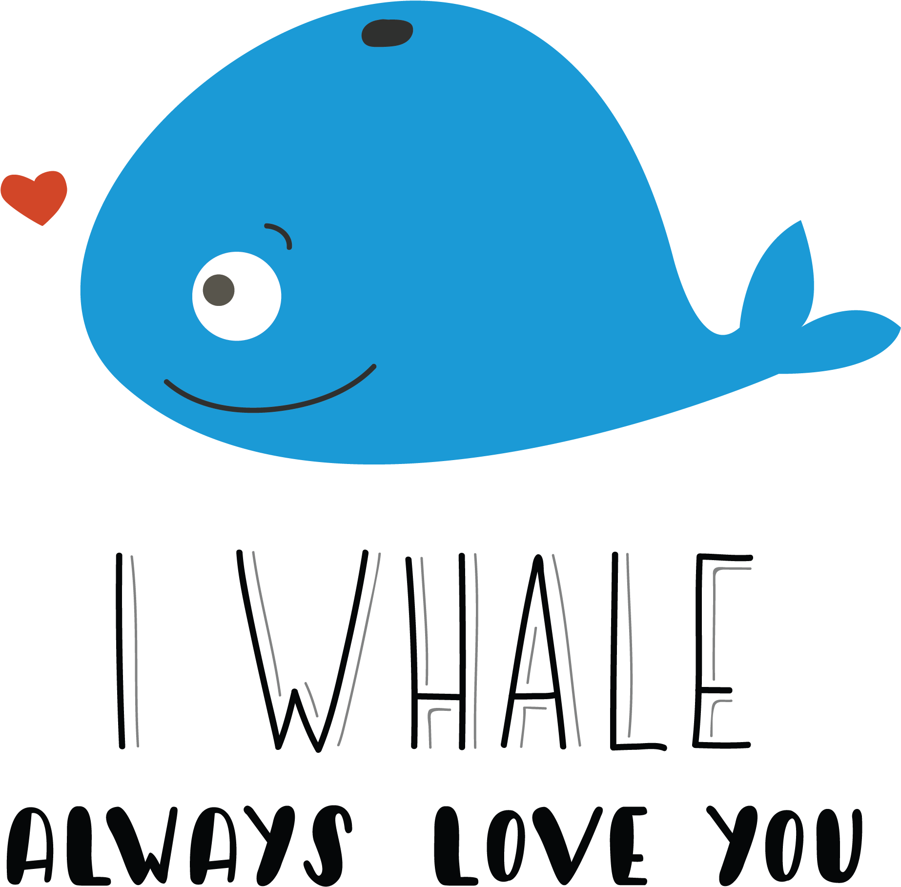 A Blue Whale With A Heart On Its Nose