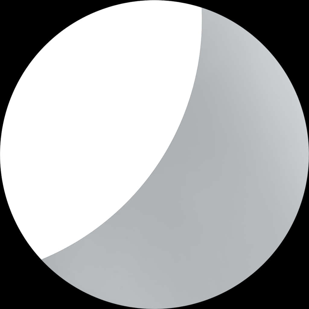 A White Circle With Black Background