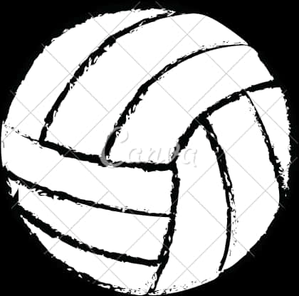 A White Volleyball On A Black Background