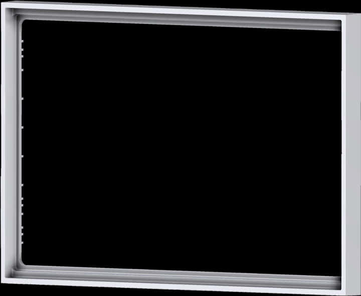 A White Rectangular Frame With A Black Background