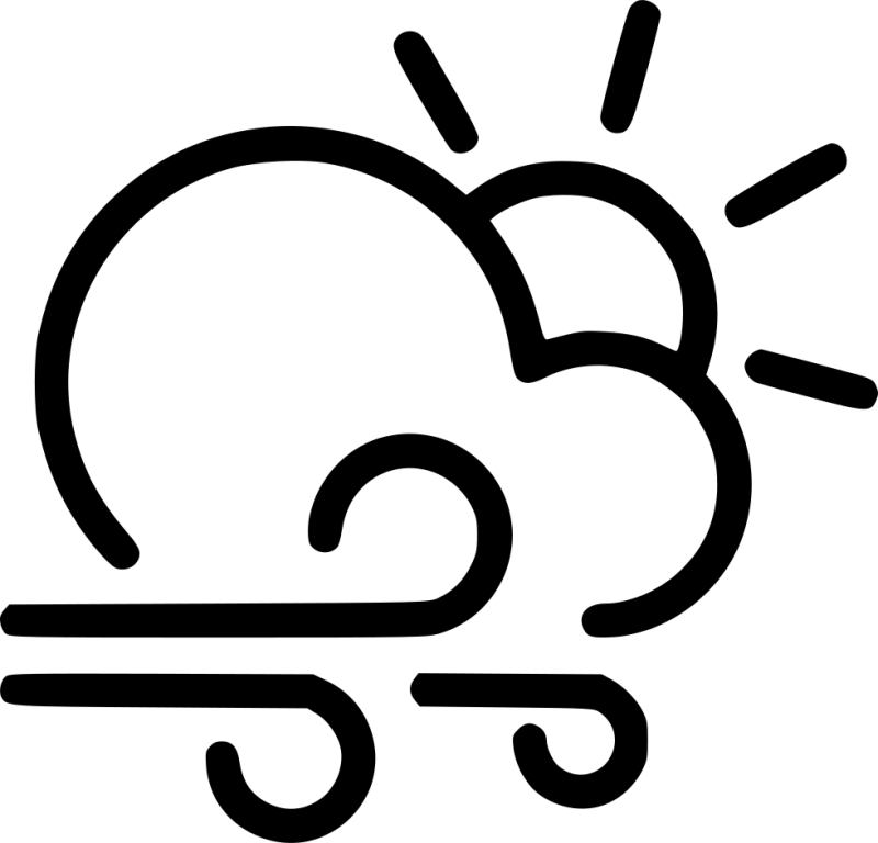 A Black And White Drawing Of A Weather Icon