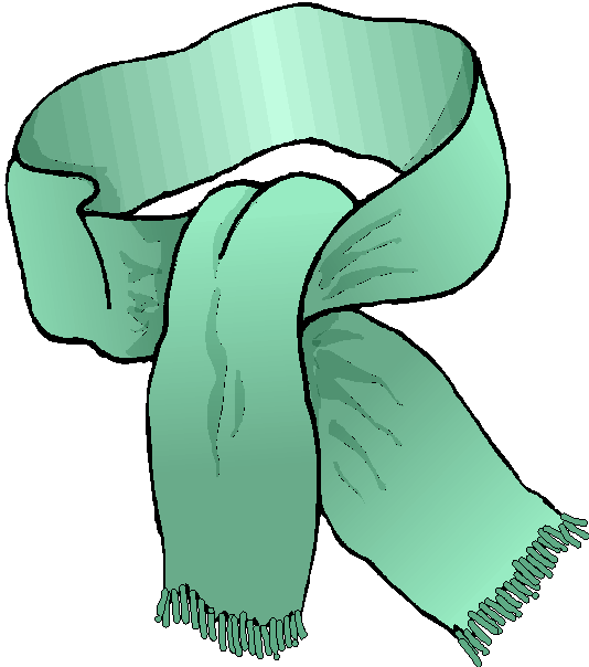 A Green Scarf With Fringes