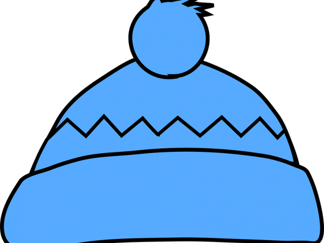 A Blue Hat With A Pom