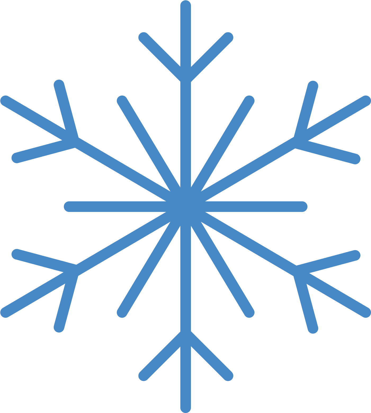 A Blue Snowflake On A Black Background