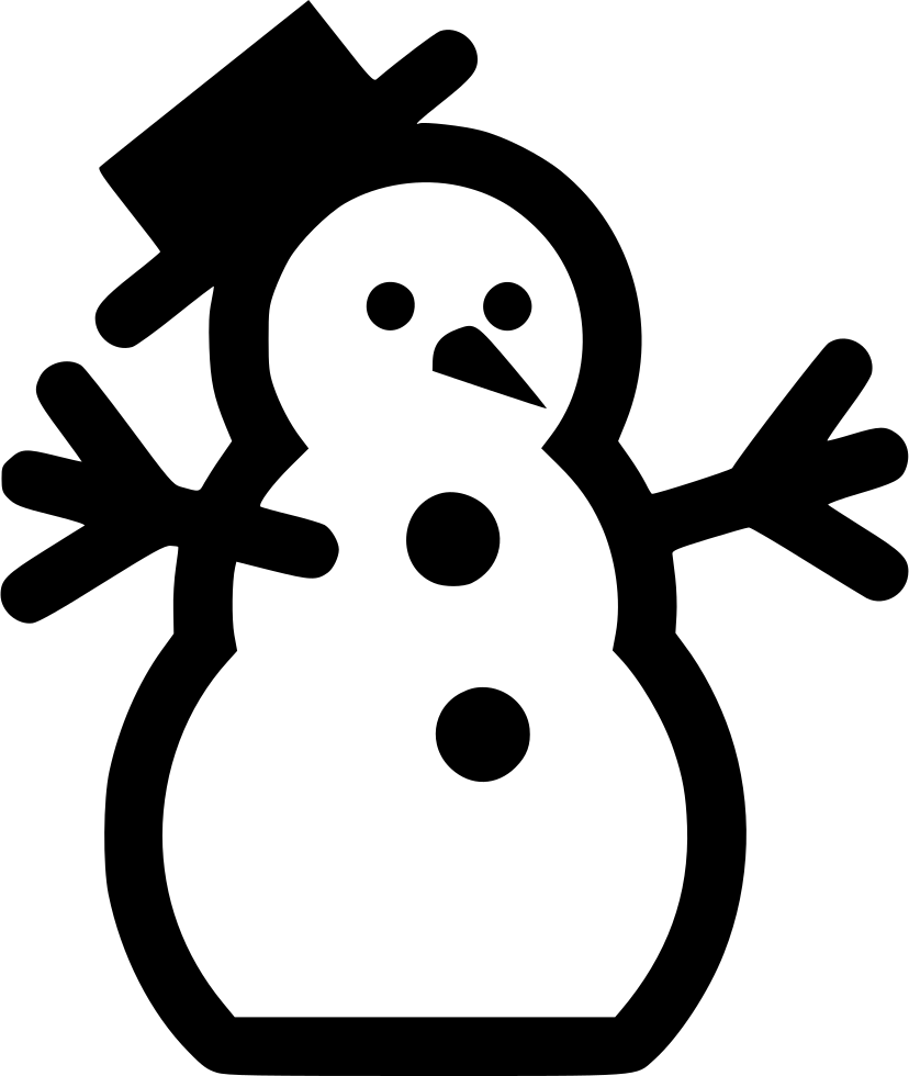 A Snowman With A Hat And Arms