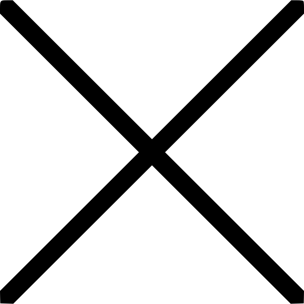 A Black Square With X In It