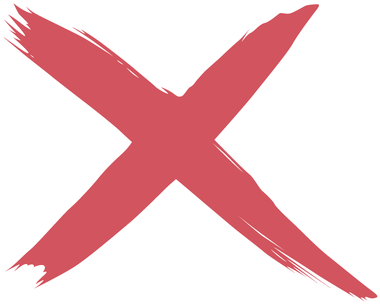 A Red X Drawn On A Black Background