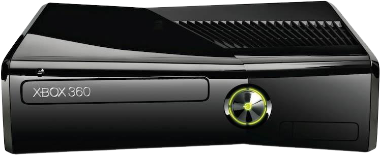 A Black Gaming Console With A Green Light