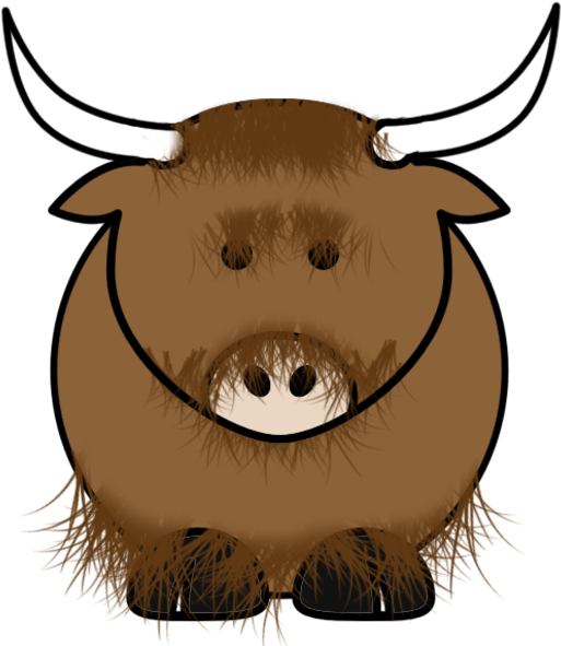 A Brown Furry Animal With White Horns