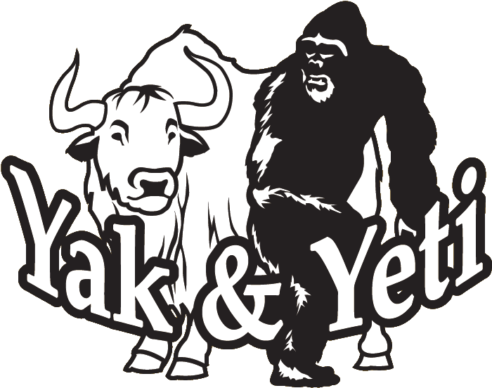 A Black And White Logo With A Gorilla And A Bull