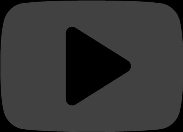 A Black Play Button On A Grey Background