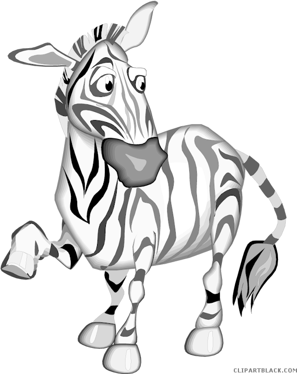 A Cartoon Zebra With A Hat
