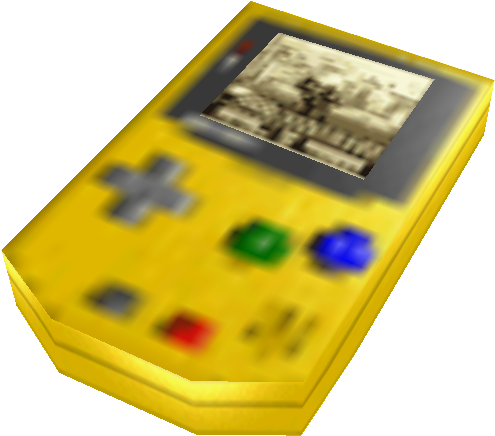 A Yellow Handheld Game Console