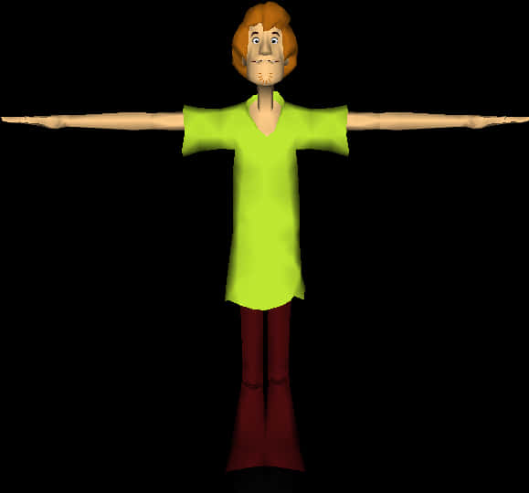 A Cartoon Character With Arms Out