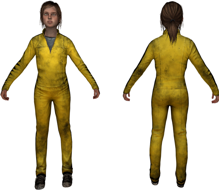 A Woman In Yellow Overalls