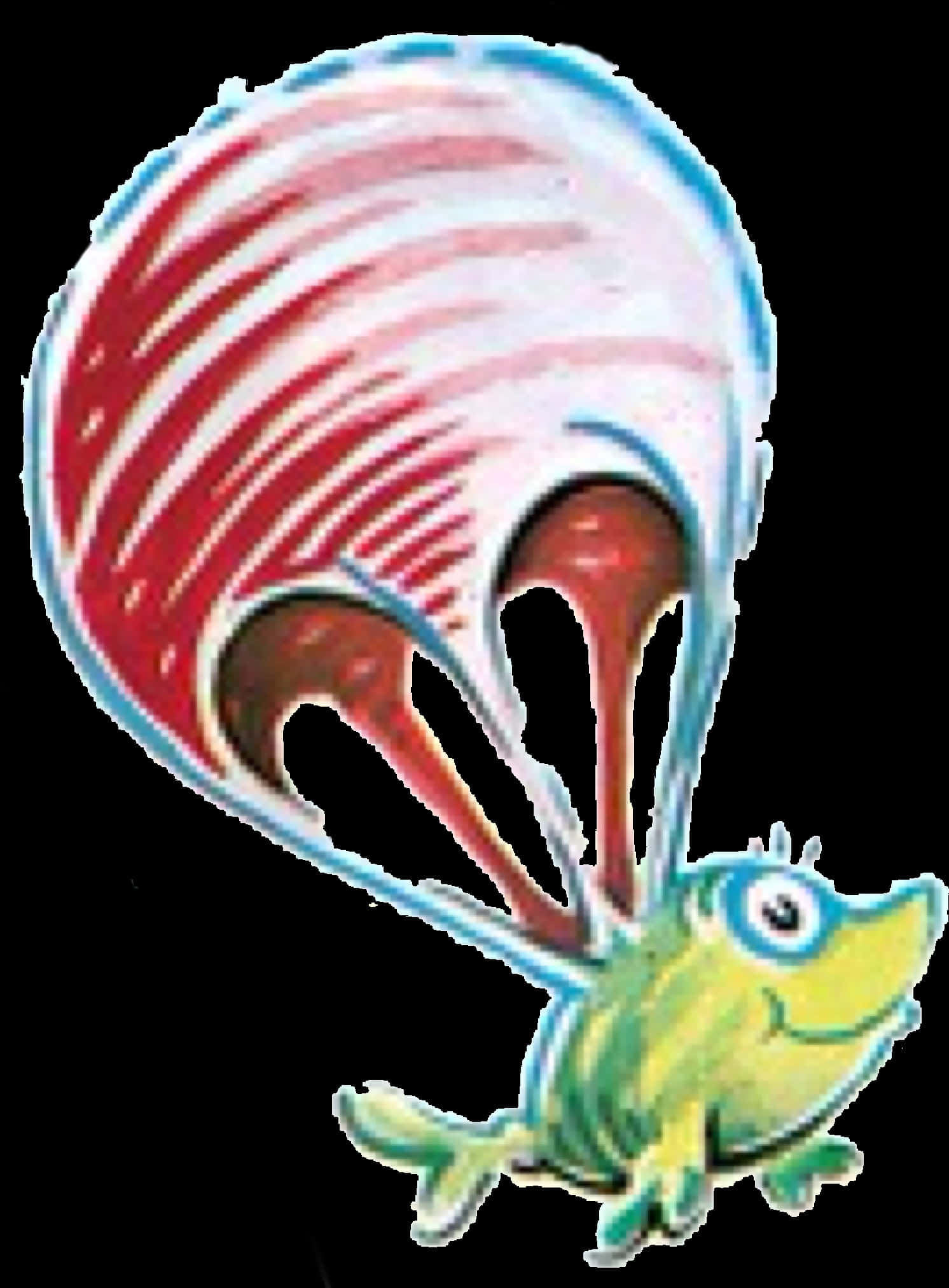 A Cartoon Of A Bug With A Parachute
