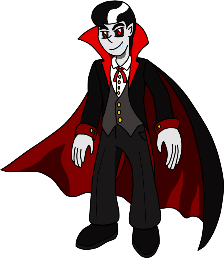 Cartoon A Cartoon Of A Man In A Vampire Garment