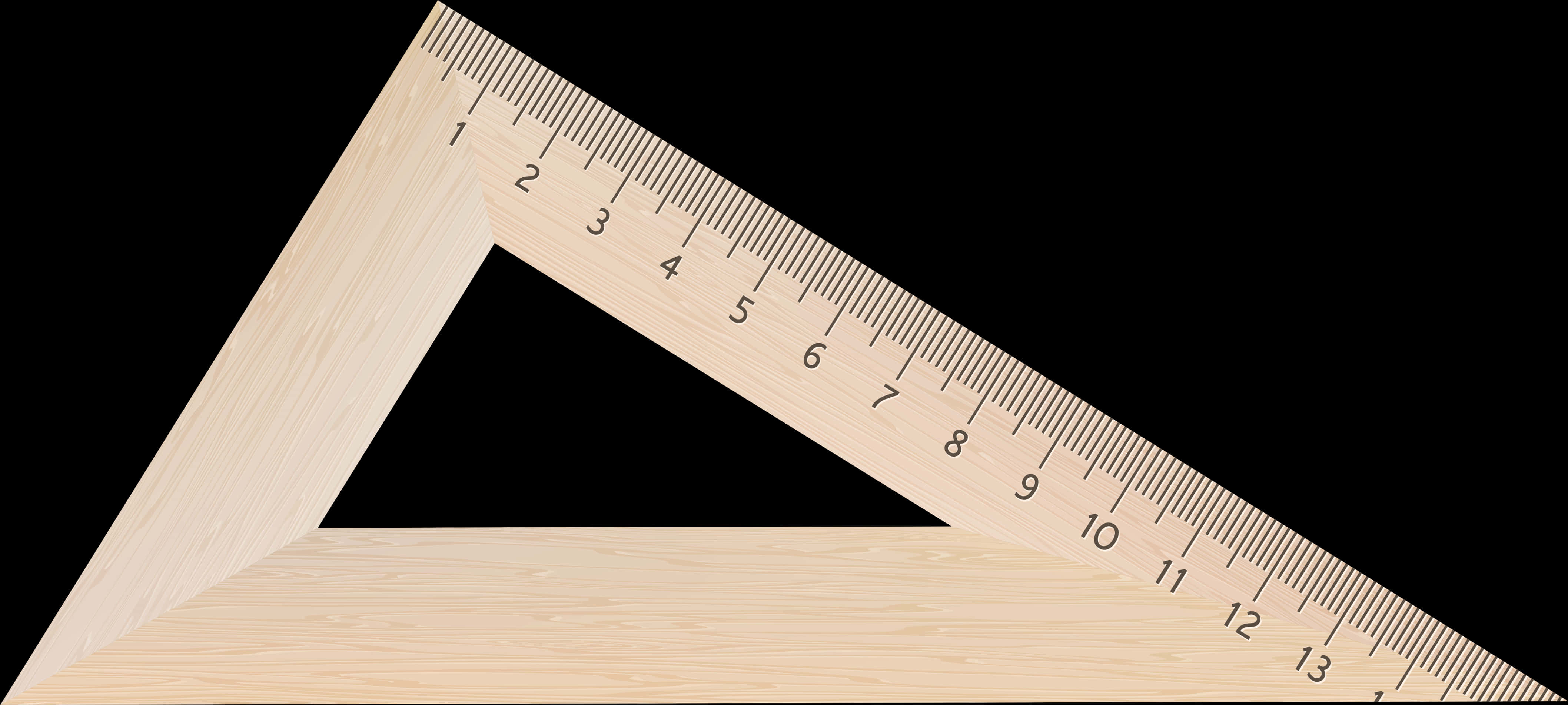 A Wooden Ruler With Numbers On It