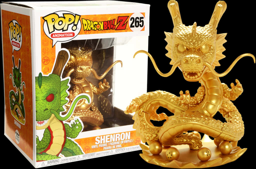 A Gold Dragon Figurine In A Box