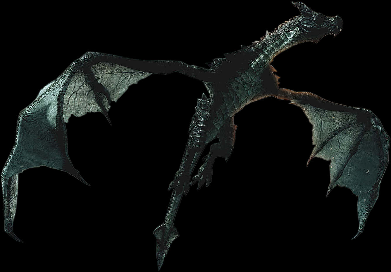 A Dragon With Wings And Long Tail