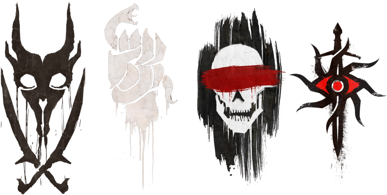 A White Hand With A Red Stripe Covering A Skull