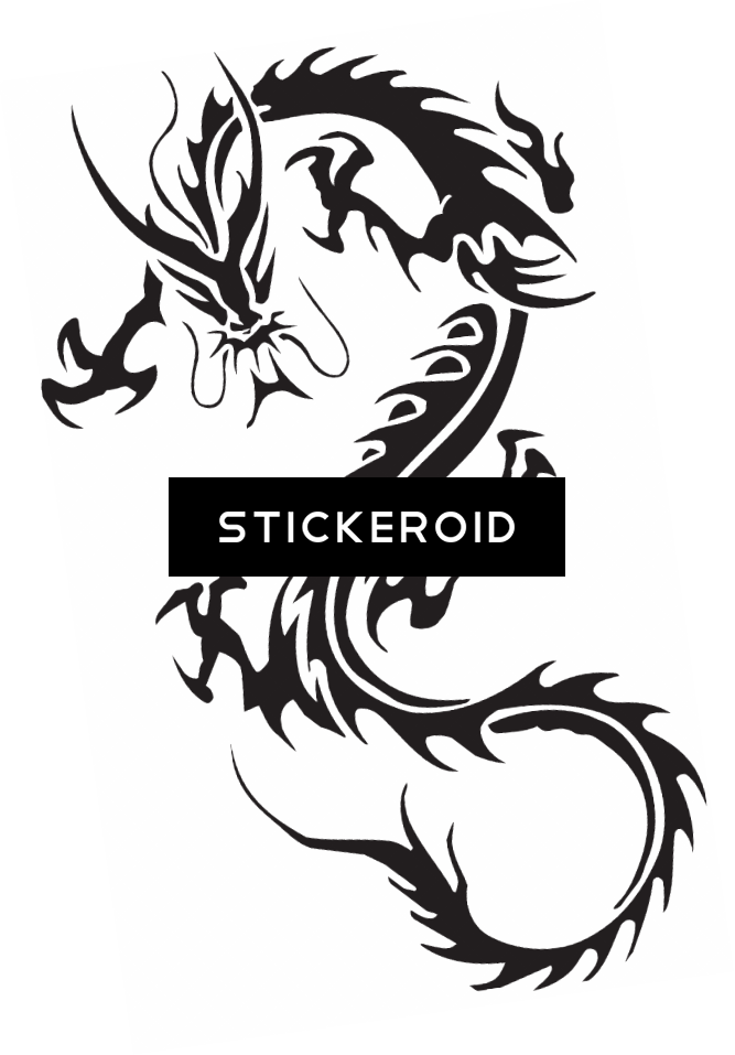 A Black And White Sticker With A Black Background