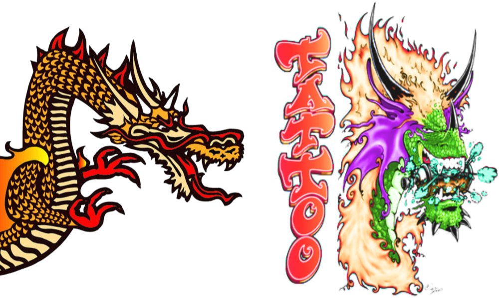 Dragon Tattoo Png 1000 X 599