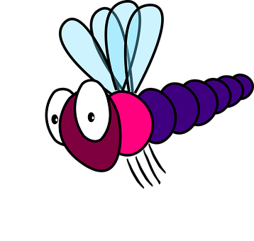 A Cartoon Of A Dragonfly
