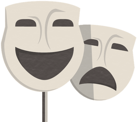 A Mask With A Smile And A Sad Face
