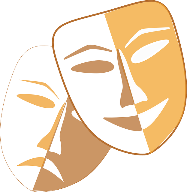 A Pair Of Masks With Shadows