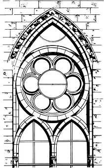 A Black And White Image Of A Window