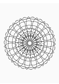 A Circular Pattern With Lines