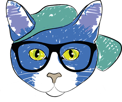 A Cat Wearing Glasses