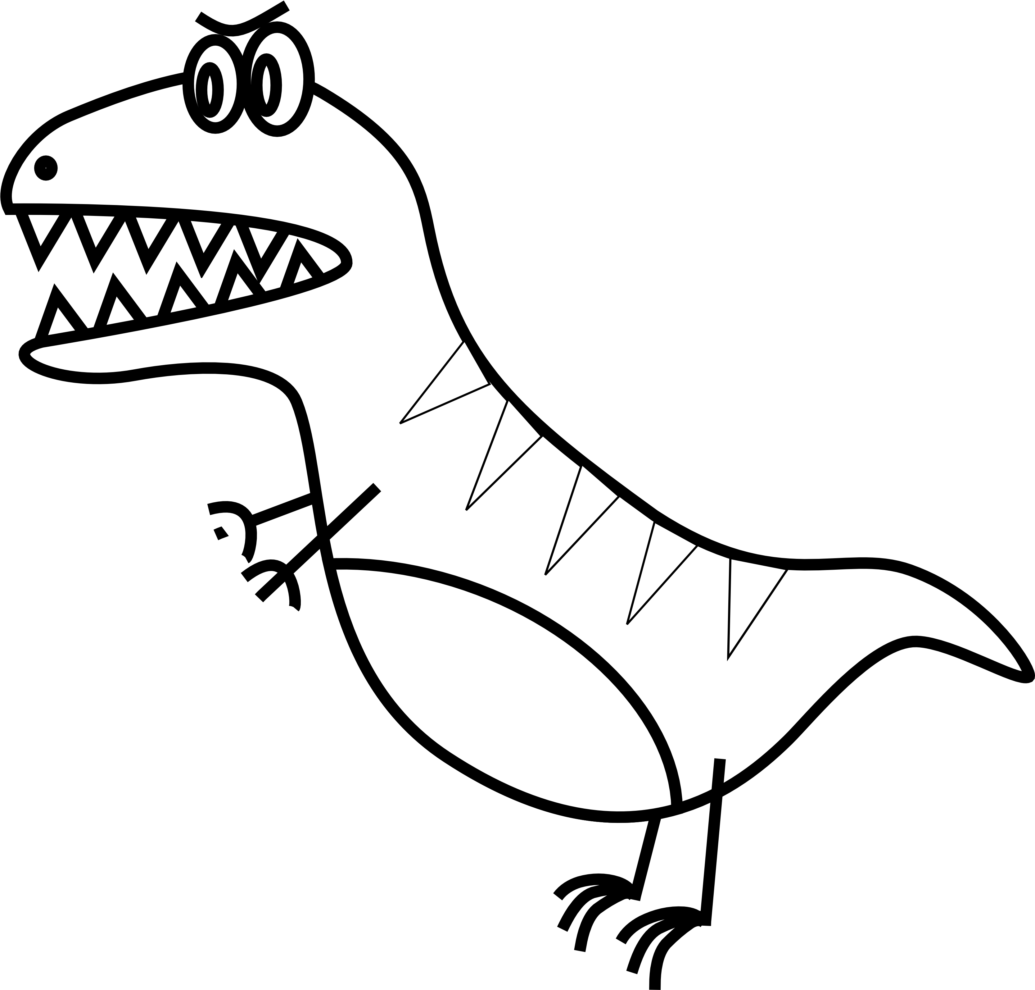 A White Dinosaur With Sharp Teeth