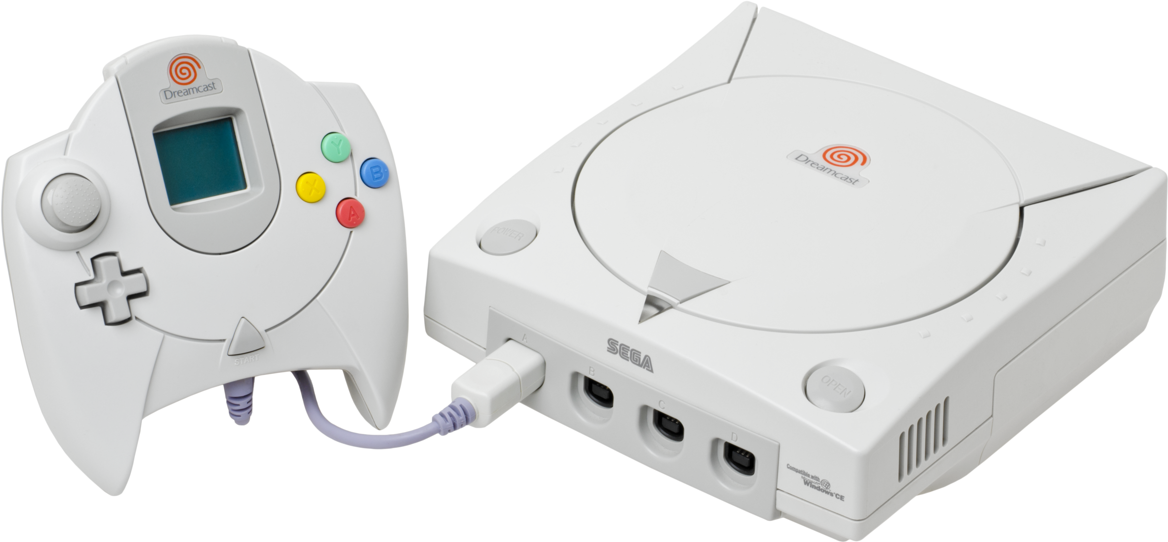 A White Gaming Console With A Controller