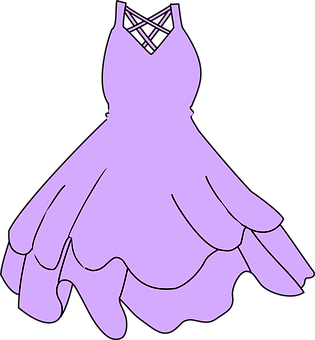 A Purple Dress With A Black Background