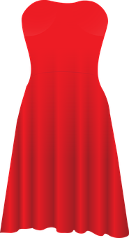 A Red Dress With A Black Background