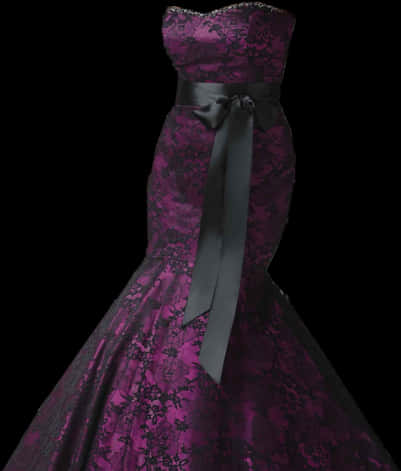 A Purple And Black Dress