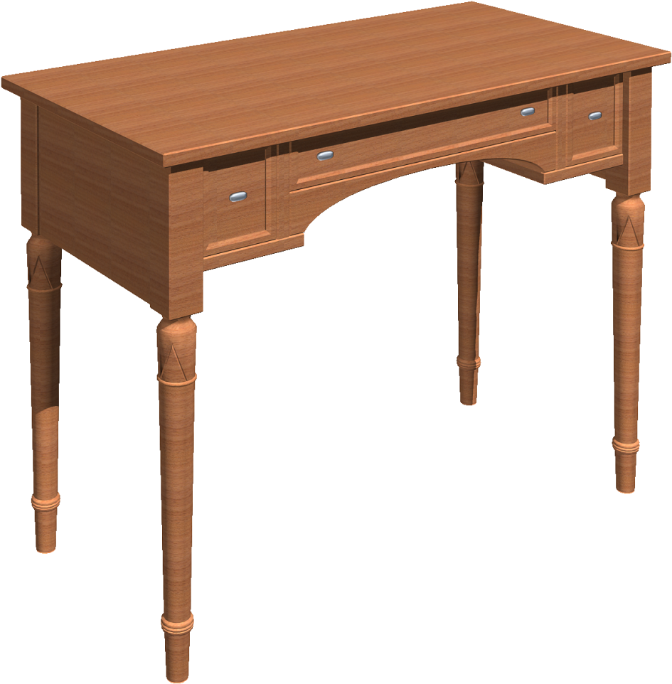 A Wooden Desk With Legs