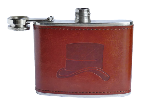 A Flask With A Hat On It