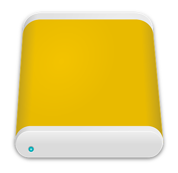 A Yellow And White Rectangular Object