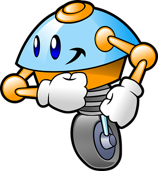 A Cartoon Character With Hands On A Wheel