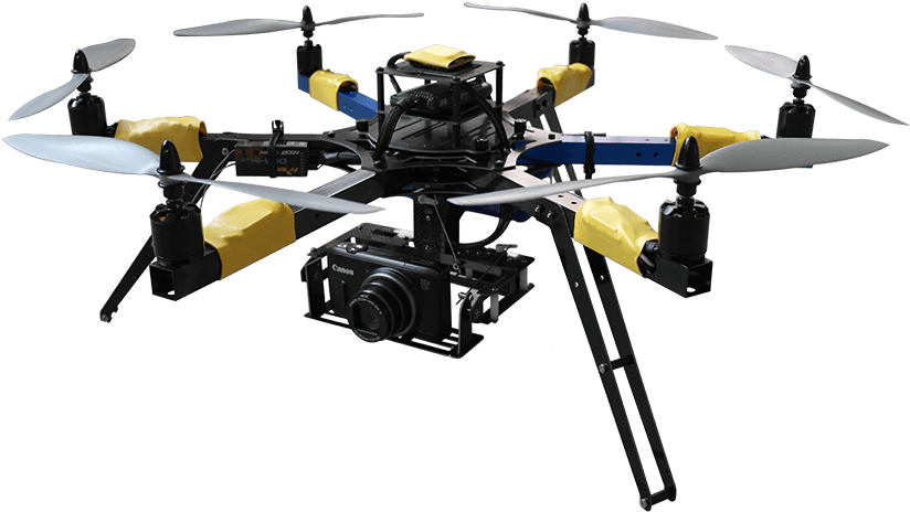 A Drone With Yellow And Black Parts
