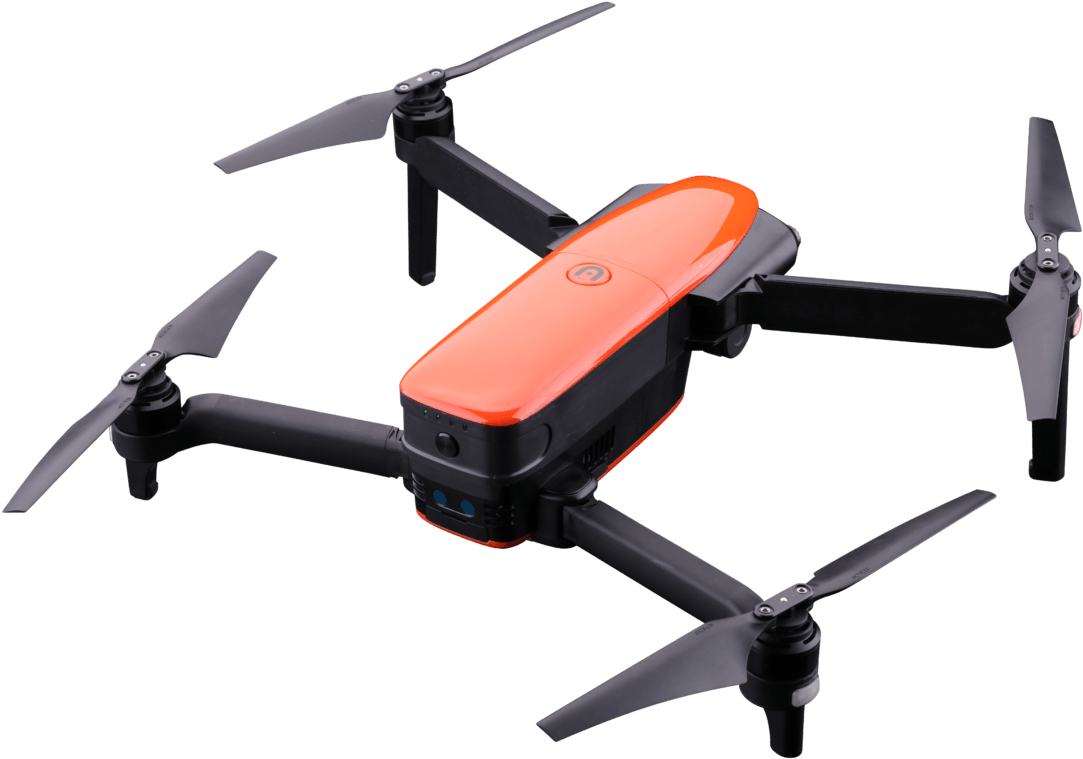 A Drone With Propellers On A Black Background