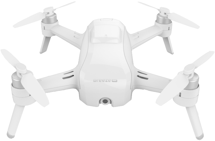 A White Drone With Propellers
