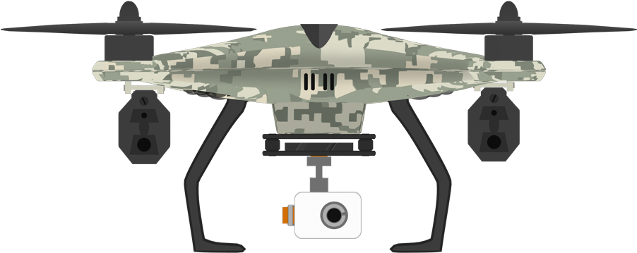 A Camo Drone With A Camera