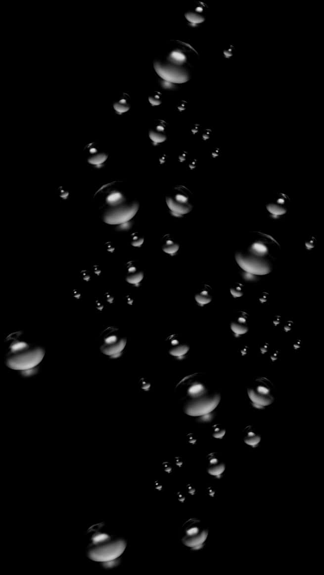 A Group Of Bubbles In The Dark