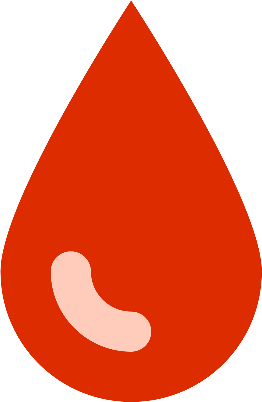 A Red Drop Of Blood With A White Object In The Middle