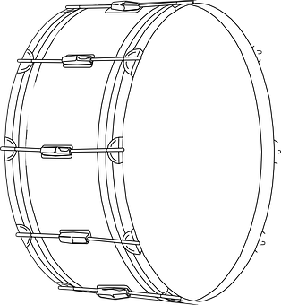 A White Drum With Metal Strings