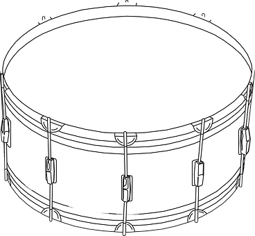 A White Drum With Black Background